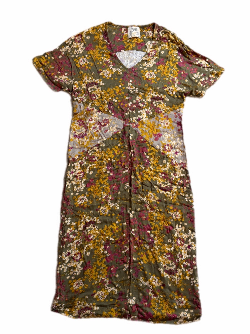 Anthropologie Saturday/Sunday for Tiny by Anthropologie Olive Floral Dress XS - Picture 9 of 14